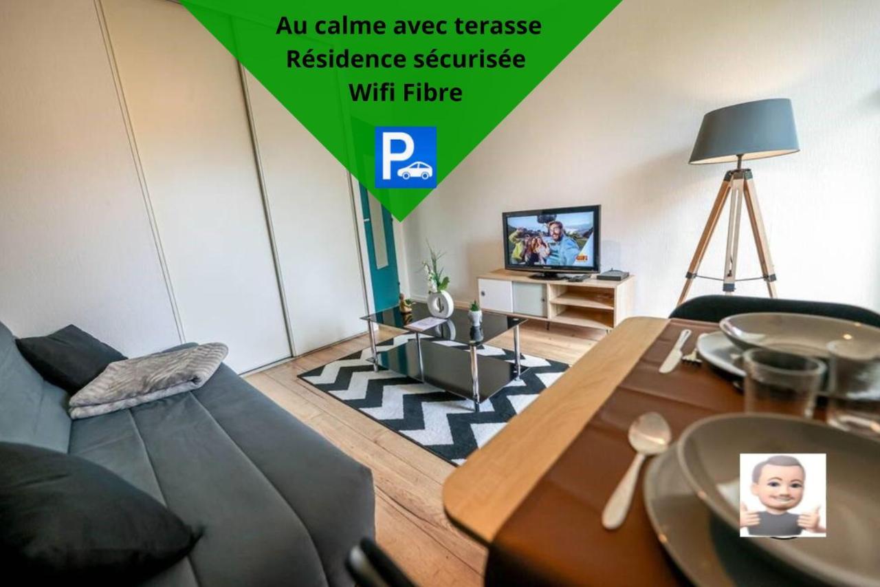 Le Petit Park-Studio-Terrasse- Piscine-Wifi Fibre Appartement Pau Buitenkant foto