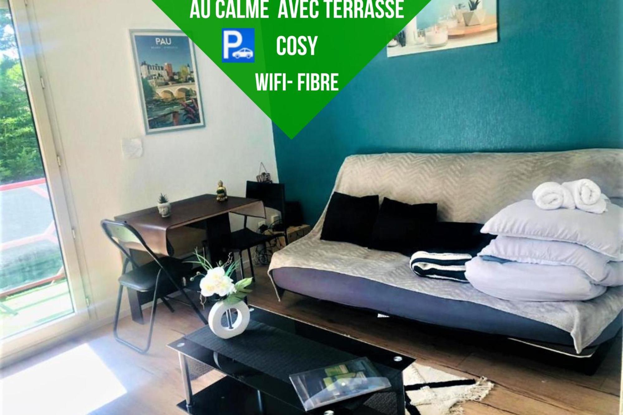 Le Petit Park-Studio-Terrasse- Piscine-Wifi Fibre Appartement Pau Buitenkant foto